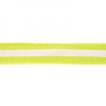Gurtband lime mit Streifen weiß Breite: 4cm