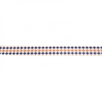 Gummi Schrägband gemustert Zacken Retro creme Breite: 2cm