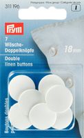 Prym 16 Wäsche Doppelknöpfe weiß 18mm 7 Stück