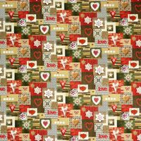 Dekostoff Halbpanama Digitaldruck Winter Love Herzen 1.40m breit