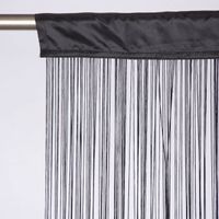 Fadenvorhang Türvorhang Fadengardine 100x250cm Waterfall schwarz