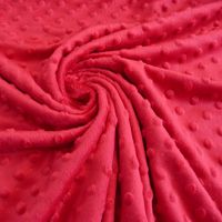 Fleece Minky dots Noppen rot Kuschel Stoff Flausch