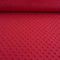 Fleece Minky dots Noppen rot Kuschel Stoff Flausch