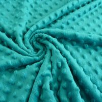 Fleece Minky dots Noppen smaragd grün Kuschel Stoff Flausch