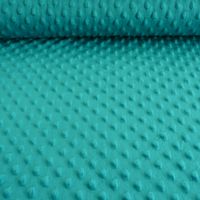 Fleece Minky dots Noppen smaragd grün Kuschel Stoff Flausch