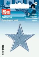 Prym Applikation Stern 2 Stück hellblau 4.5x4.5cm