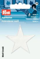 Prym Applikation Stern 2 Stück weiß 4.5x4.5cm