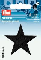 Prym Applikation Stern 2 Stück schwarz 4.5x4.5cm