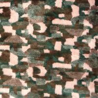 Fell Kunstfell Flausch Stoff Flecken schwarz grau rosa