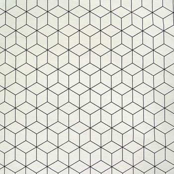 Dekostoff Geometrisches Muster cremeweiß schwarz 138cm