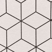 Dekostoff Geometrisches Muster cremeweiß schwarz 138cm