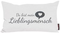 Kissen Spruchkissen Zitate Lieblingsmensch 30x50cm weiß