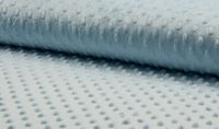 Fleece Minky dots Noppen hellbau Kuschel Stoff Flausch