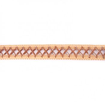 Dekoband braun mit Kunstleder Meterware Breite: 3cm