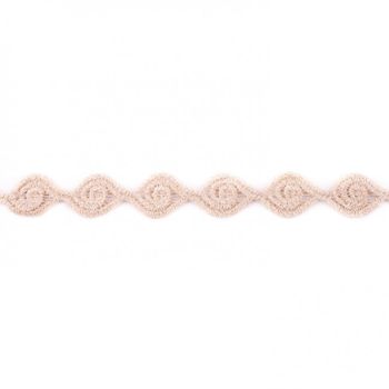 Dekoband Glitzer Schnecken gold creme Meterware Breite: 2cm