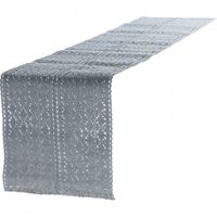 Tischläufer Mirthe Häkel grau 30x140cm