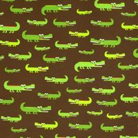 36244-Dekostoff-Krokodil-braun-gruen.jpg Dekostoff Canvas Ottoman Krokodil braun grün 1.40m Breite