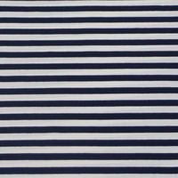 Jersey Stoff Streifen breit 1cm dunkelblau weiß