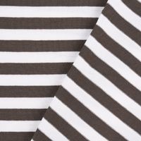 Jersey Viskose Streifen 1cm braun weiß