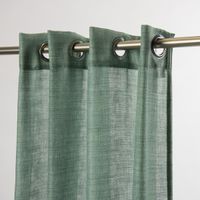 Ösenschal Fertiggardine Scandia Leinenoptik türkis 245x137cm