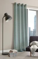 Ösenschal Fertiggardine Scandia Leinenoptik türkis 245x137cm