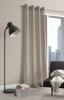 Ösenschal Fertiggardine Scandia Leinenoptik taupe/grau 245x137cm