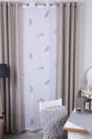 Ösenschal Fertiggardine Scandia Leinenoptik taupe/grau 245x137cm