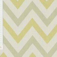 Dekostoff Jazz Soda Chevron Zacken breit creme gelb grau