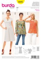 Burda Schnittmuster 6685 Kleid. Bluse