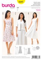 Burda Schnittmuster 6687 Kleid & Jacke