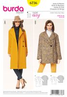 Burda Schnittmuster 6736 Jacke. Mantel