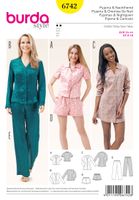 Burda Schnittmuster 6742 Pyjama & Nachthemd