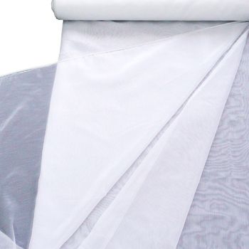 Gardinenstoff Stores Semi Organza Glanz creme 3m Höhe