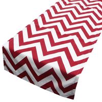 Schöner Leben Tischläufer Chevron Zacken breit weiß rot 40x160cm
