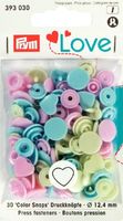 37840-Prym-Color-Snaps-Druckknoepfe-Herz---12-4mm-b.jpg Prym Color Snaps Druckknöpfe Herz Ø12.4mm blau rosa grün 30 Stück