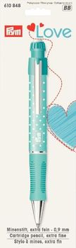 Prym Love Minenstift türkis weiß mit 2 Minen Ø 0.9mm weiß