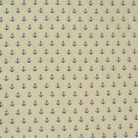 38912-Dekostoff-natur-Anker-blau_2.jpg Dekostoff Halbpanama Leinenlook natur Anker blau 1.40m Breite
