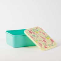 40758-Box-eckig-Kunststoff-Flamingo-rosa-tuerkis-_3.jpg Box eckig Kunststoff Flamingo rosa türkis 13.5x15cm