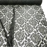 40982-Bekleidungsstoff-Elastische-Spitze-Blumen-mit.jpg Bekleidungsstoff Spitze Blumen schwarz mit Wellen Abschluss beidseitig