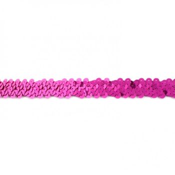 Gummi Pailletten pink Breite: 2cm