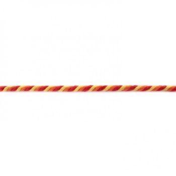 Kordel Baumwolle bunt rot orange gelb Breite: 6mm