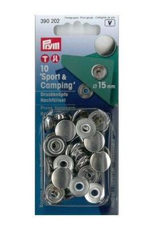 Prym Druckknöpfe Sport & Camping Nachfüllset Ø15mm 10 Stück