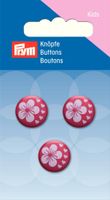 Prym Kinder Knopf Knöpfe Blume 15mm 3 Stück pink flieder