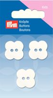 Prym Kinder Knopf Knöpfe Blume Perlmutt weiß 13mm 3 Stück