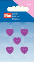 Prym Kinder Knopf Knöpfe Herz pink 11mm 5 Stück