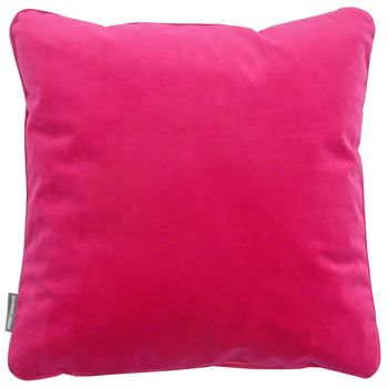 Samtkissen Keder und Federfüllung pink 50x50cm