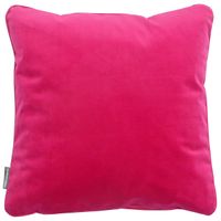 Samtkissen Keder und Federfüllung pink 50x50cm