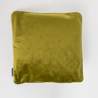 SCHÖNER LEBEN. Samtkissen mit Keder moosgrün 50x50cm