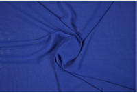 Chiffon Meterware royalblau blau