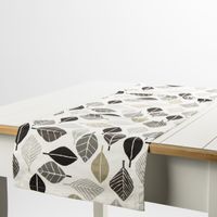 42626-Schoener-Leben-Tischlaeufer-Blaetter-weiss-gr.jpg Schöner Leben Tischläufer Blätter weiß grau khaki 40x160cm